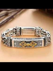 Men's Fashionable Retro Staff Bracelet, Trendy Unique Design, Stylish Hand Ring, New Arrival, Personality Statement Jewelry, Ethnic Bracelet, Copper Bracelets, Exquisite Trendy Bracelet