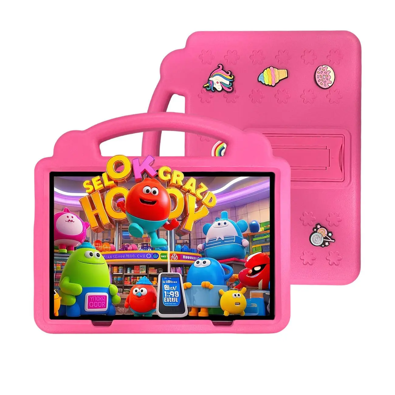 10.1 Inch Android Tablet, Kids Tablet with Parental Control, Digital Drawing Pad Educational Tablet with Shockproof Protective Case, Best Birthday Gif