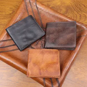 Genuine leather wallet for women, top layer cowhide, large capacity, handmade, old, polished, vegetable tanned leather wallet for men