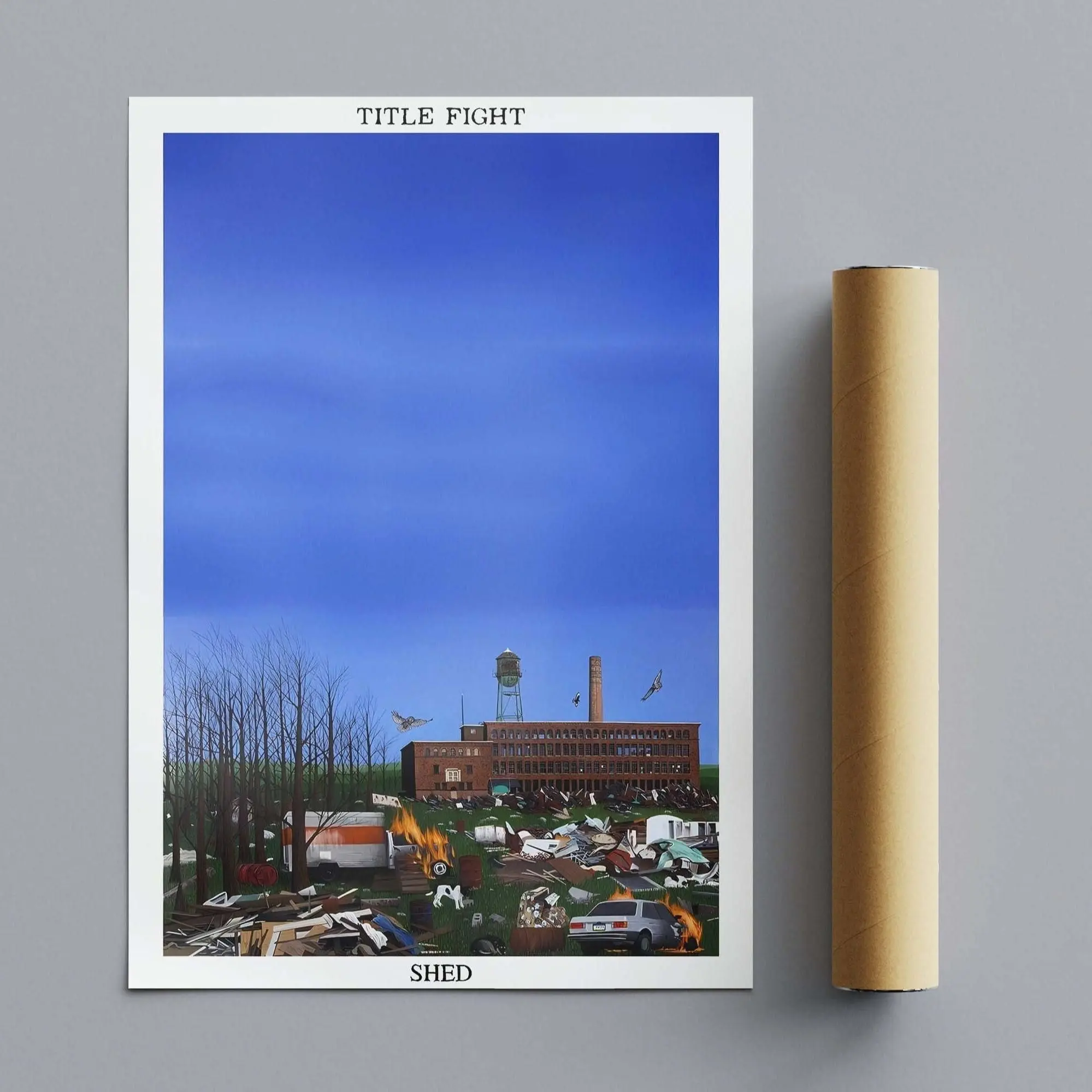 Title Fight Shed Poster, Boxing Wall Art, Gym Decor, Fight Room Poster