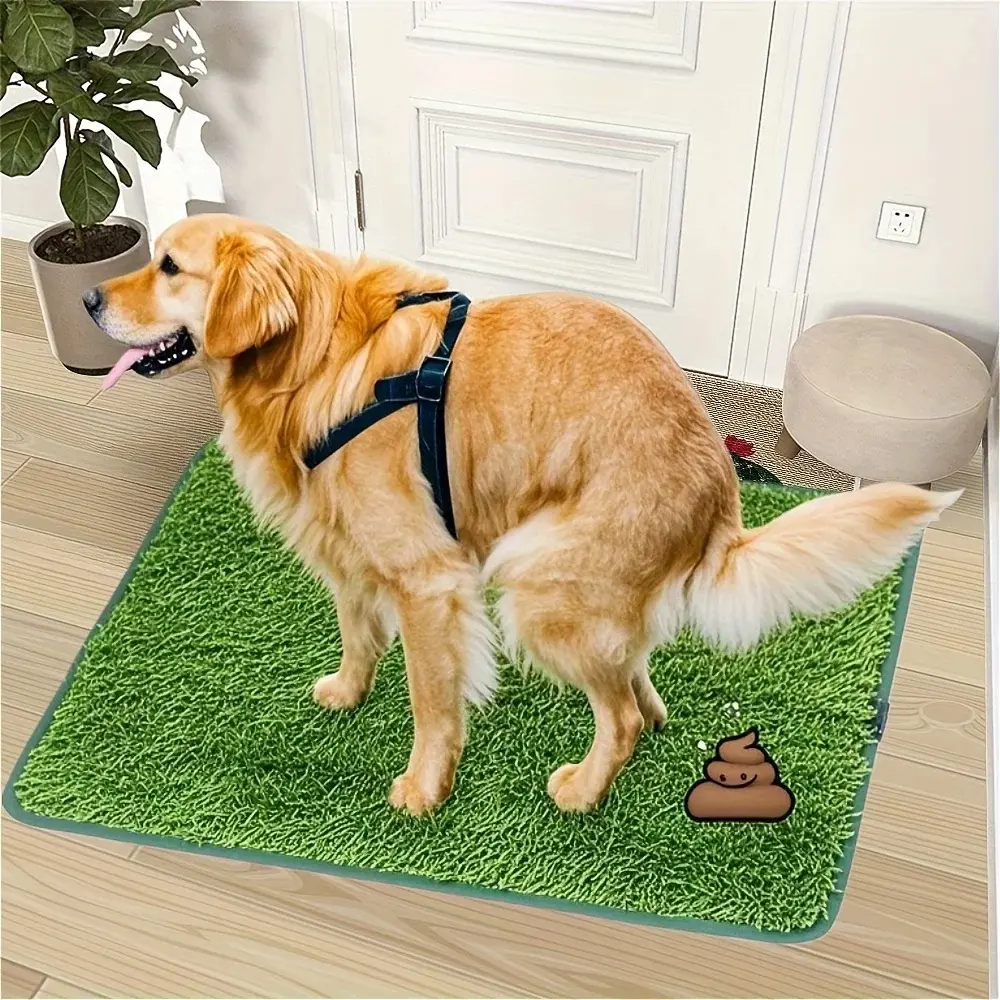 Indoor and Outdoor Pet Lawn Mats, Reusable Realistic Turf Mats with Drainage Holes, Can Be Used As Urine Mats or Pet Feeding Mats, Waterproof, Non-slip and Easy To Clean, Suitable for Small, Medium and Large Dogs