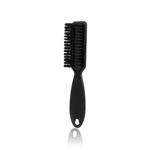 1PCS Mini Barber Cleaning Brush, Soft Nylon Bristle Loose Hair Sweeper for Neckline, Beard & Hairline Grooming, Clipper Blade Dust Cleaning Tool, Portable Salon Hairdressing Brush with Comfort Grip, Handle & Hanging Hole