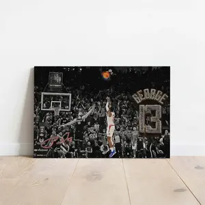 Clippers Poster Paul George   LA Clippers Basketball   Print NBA Artwork Home Decor wall art