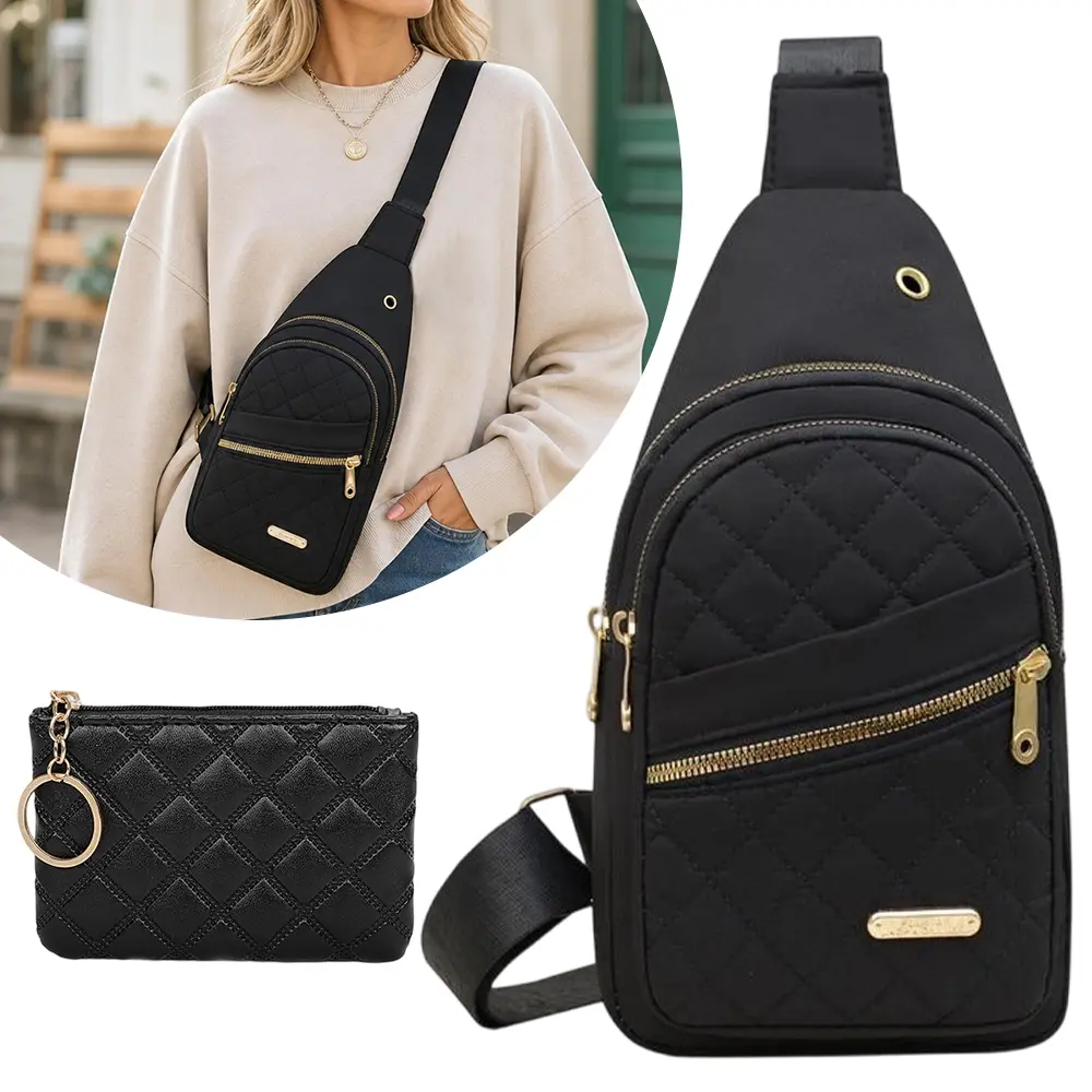 Pack of 2 Small Sling Bag Crossbody Sling Backpack for Women Trendy, Small Crossbody Purse Cross Body Bag for Hiking Traveling