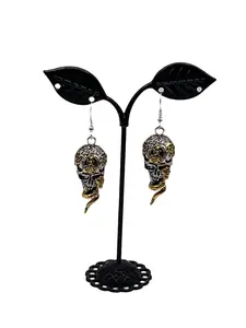 Skull and snake earrings