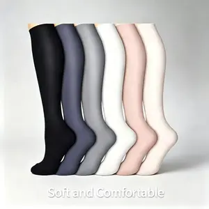 6 Pairs Sports Compression Socks, Mid Calf Anti Odor Socks Ideal for Running Hiking Yoga Daily Use