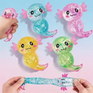 Cute Axolotl Squishy Toy, Slow Rising Stress Relief Fidget Toy, Soft Squeeze Decompression Novelty Gift for Kids Boys Girls