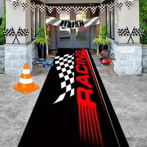 1pc Sporty Simple Durable Motorcycle Mat Long Rug for Garage Living Room Motorcycle Decoration, Indoor Carpet, Easy Storage