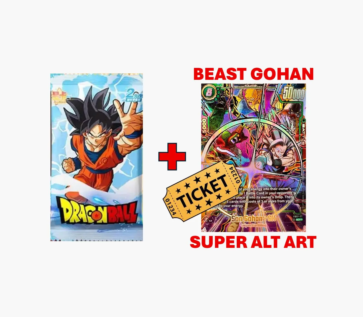 Ticket Box - Beast Gohan [Super Alt Art] - 1 Dragon Ball Pack + 1 Ticket