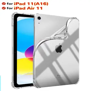 I1pc Transparent Tpu Full Coverage Shockproof Protective Tablet Case with Corner Airbags, High Clarity Silicone Soft Shell Casing, Protection Accessories Compatible with iPad Air6 10th Gen iPad 11 Protector
