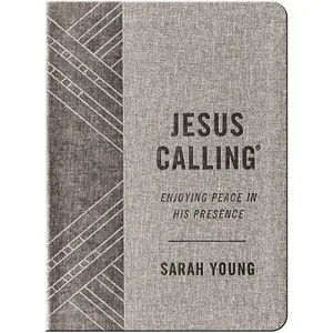 Jesus Calling, Textured Gray Leathersoft, with Full Scriptures: Enjoying Peace in His Presence (A 365-Day Devotional) - The Perfect Christian Graduation Gift to Celebrate Your Grad