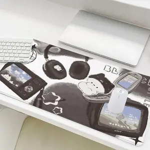 Cartoon Pattern Mouse Pad, Rectangle Gaming Mouse Pad, Non-Slip Rubber Base Stitched Edge Desk Pad, Gaming Desk Accessory, Office Desk Accessories for Home Office Game Room