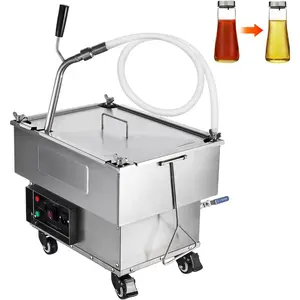 VEVOR Deep Fryer Filter 18 L/44 LBS/5.8 Gal, Frying Oil Filter System Machine 300W, Deep Fryer Oil Filter 10 L/min, Cooking Oil Filter Pump & Oil Hose, Mobile Fryer Filter 110V Kitchen Restaurant