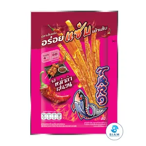 TARO BRAND Spicy Sauce Coated Thai Fish Snack 18g, Mala Sichuan Flavor (0.6 oz) ปลาสวรรค์ ตราทาโร ชุบน้ำจิ้ม รสหม่าล่าเสฉวน (18g)