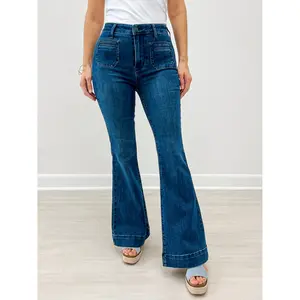 Judy Blue FLARE AFFAIR High-Waist Pintuck Flare Jeans