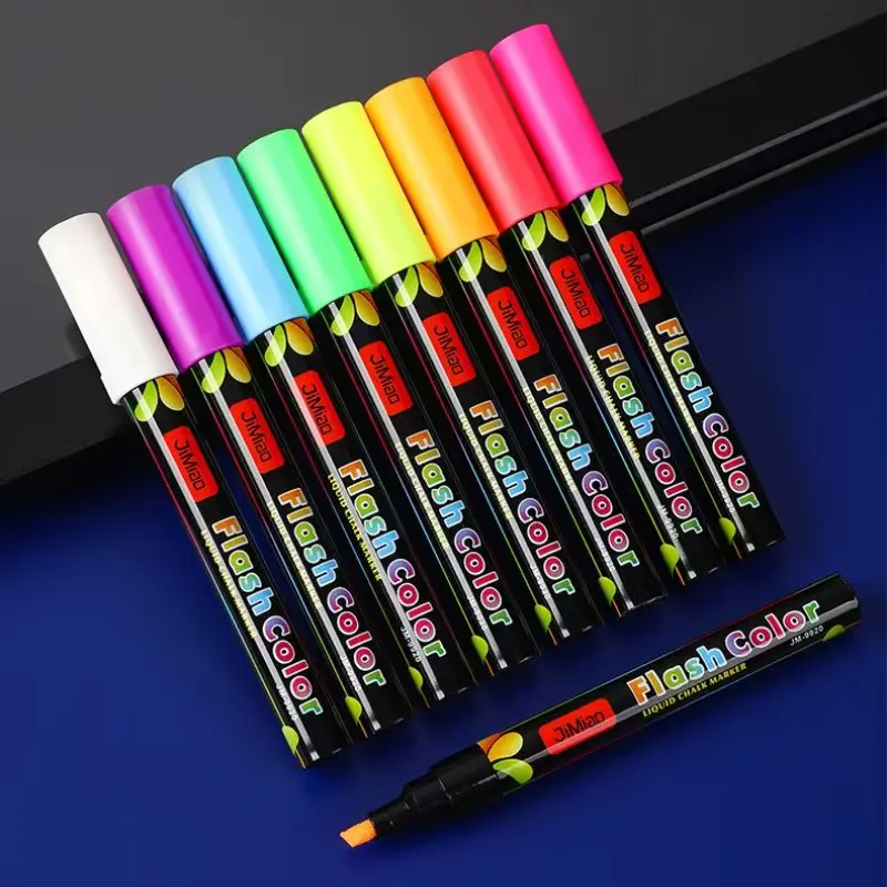 Erasable Liquid Chalk Markers, Water-Based Dustless Fluorescent Pens, Coloring Supplies, Multi Purpose Pens, Ideal for LED Board, Blackboard, Acrylic Drawing