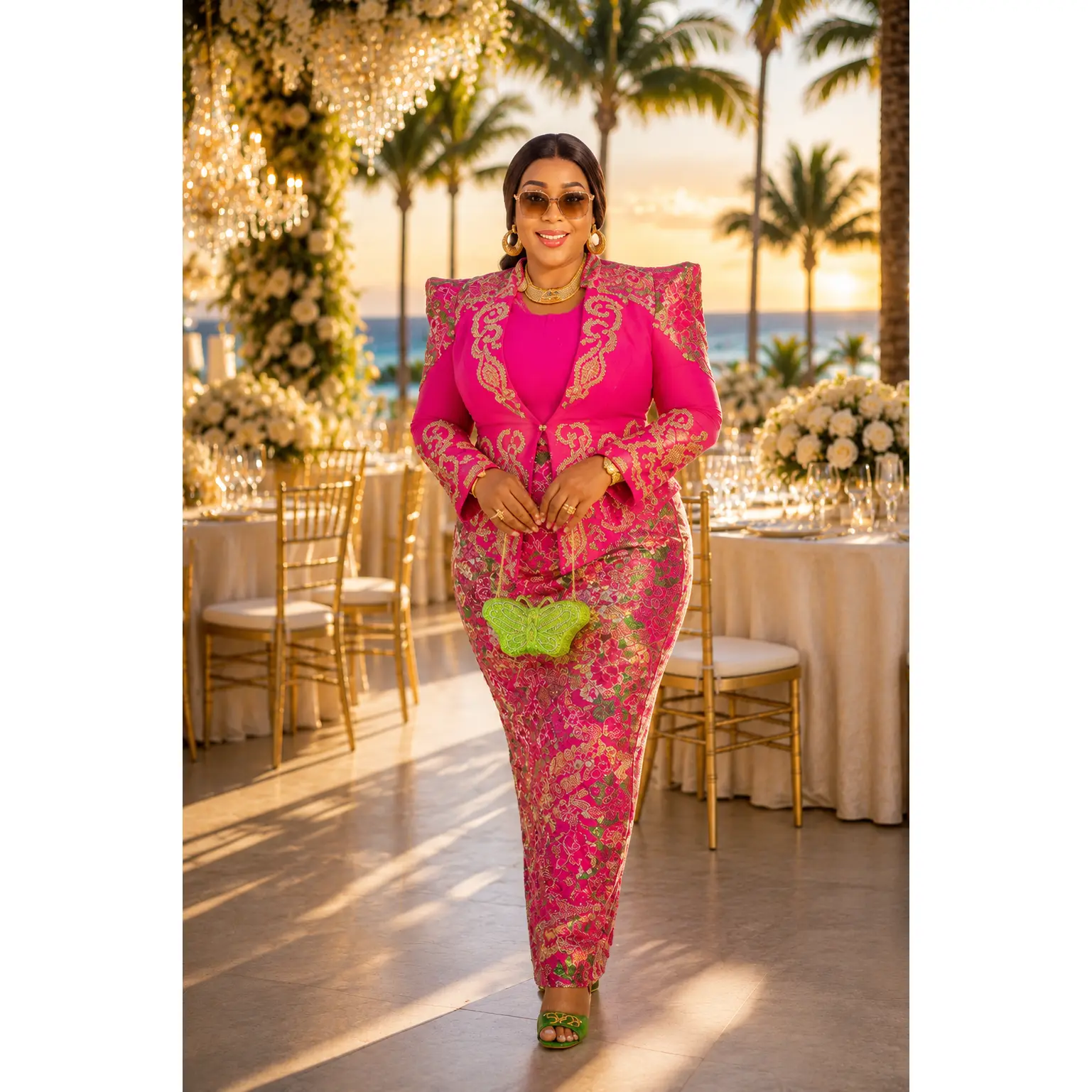 Glamorous Pink Sequin Embellished Peplum Dress for Wedding Guest Mother of The Bride Birthday Party Cocktail Reception Engagement Ceremony