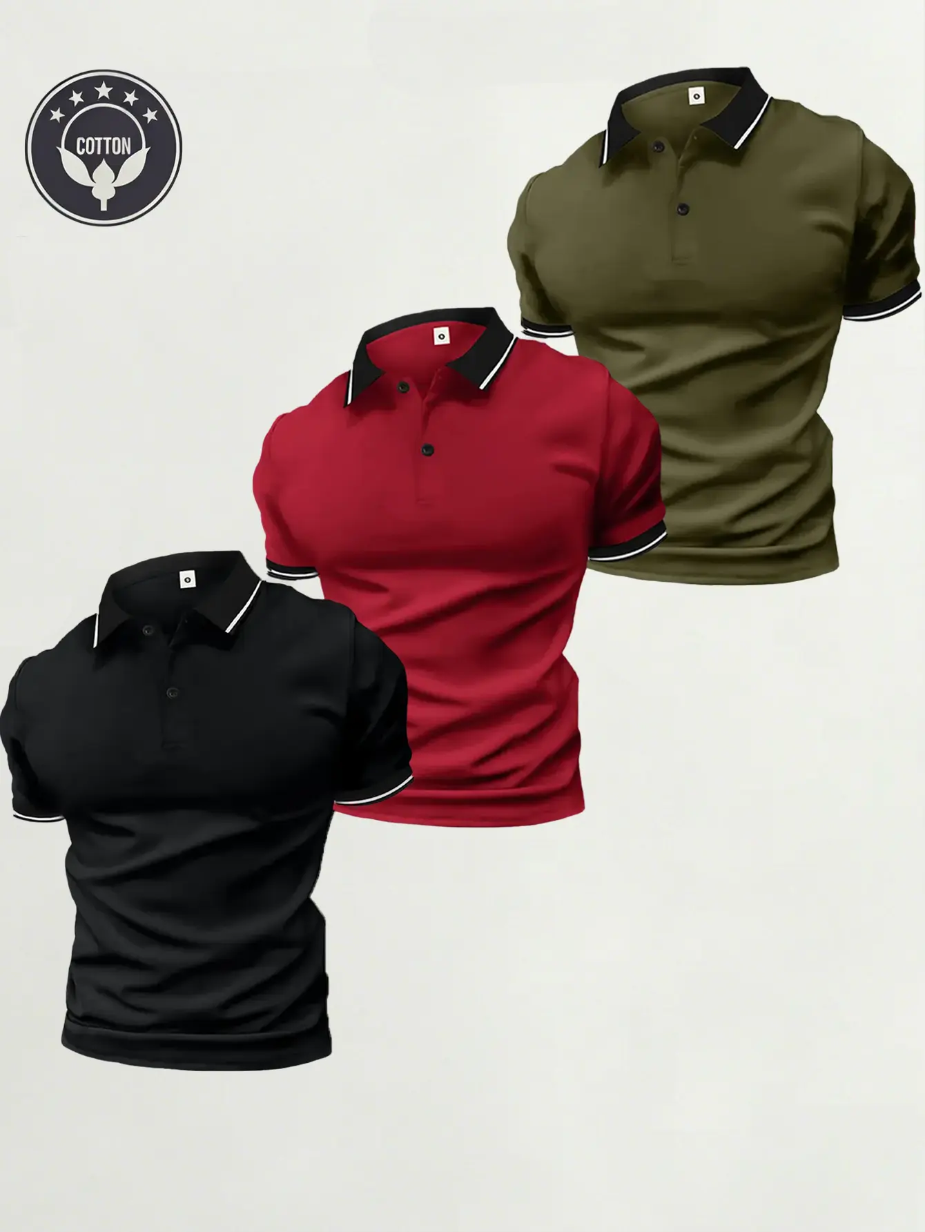Men’s summer cotton short-sleeve polo shirt with a classic retro style. Lightweight and versatile—suitable for sports and casual wear, outdoor apparel, golf outfits, and more occasions. The stylish black short-sleeve design makes it an ideal gift for men