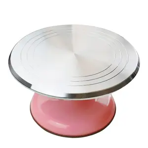 Metal Cake Turntable, Non-slip Cake Display Stand, Stainless Steel Baking Tool for Cake Decorating, Kitchen Baking Tool for Home Use, Household Kitchen Products, Cake Rotating TurntableGift