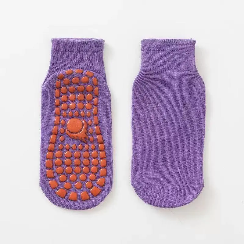 Anti-Slip Silicone Grip Socks for Kids Indoor Play Yoga Trampoline Floor Socks