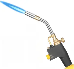 Trigger Start Gas Torch Head Kit, High-Intensity Soldering & Brazing Tool, Compatible with MAPP/Propane, for HVAC & Metal Work, No Fuel Included