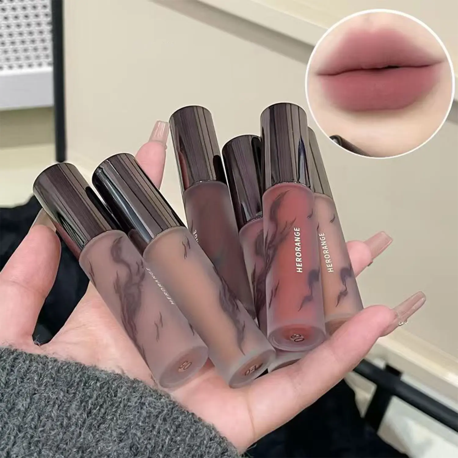 3 PCS Silky matte lipstick and nourishing lip gloss set; smooth, vibrant color, easy to layer, moisturizing and hydrating, Girls and Women Makeup Accessories[Lipstick & Lip Gloss Set]
