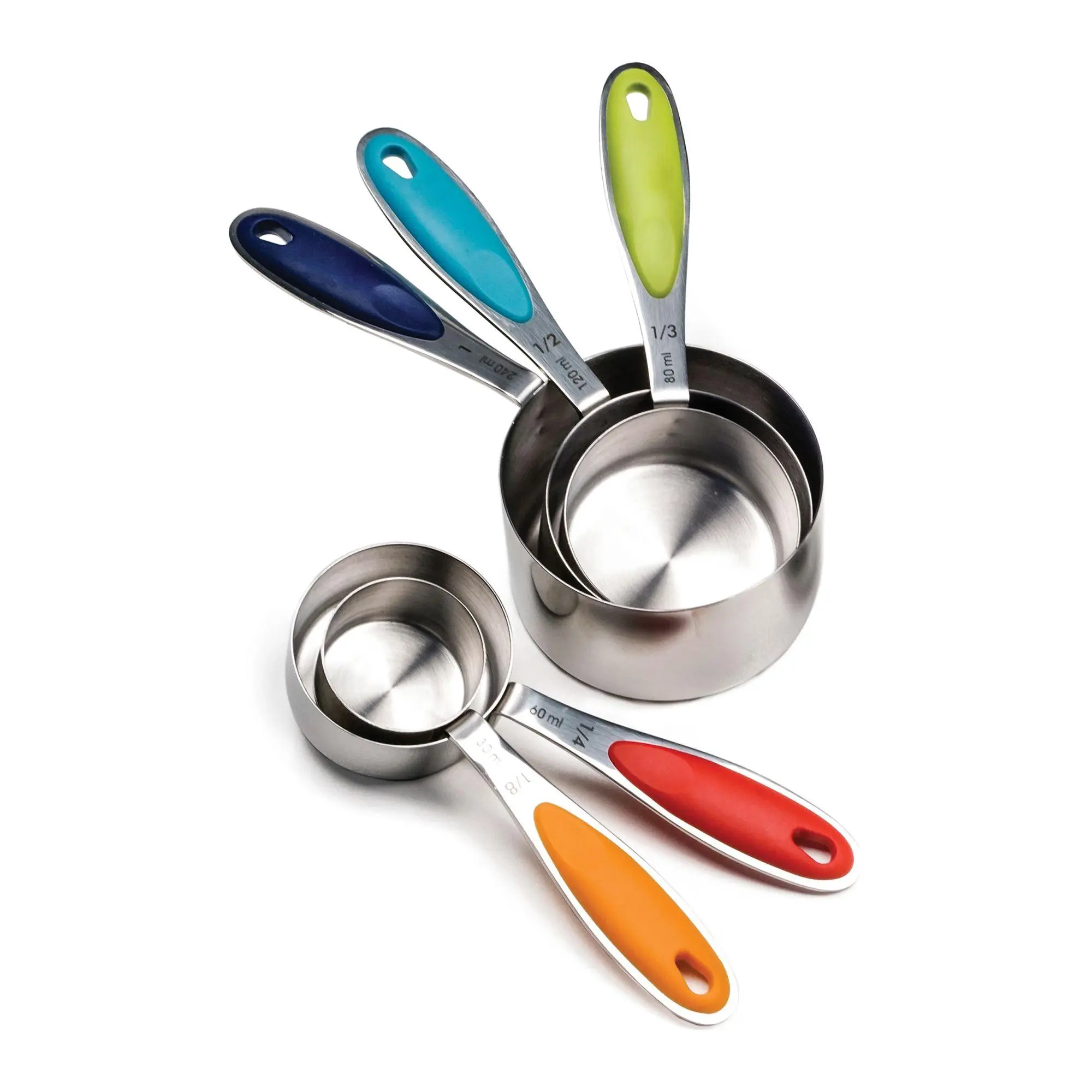 RSVP Set of 5 Color Handles Measuring Cups