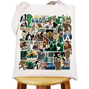 Funny Sasquatch Tote Bag Sasquatch Fans Gift Believe Sasquatch Canvas Handbag Sasquatch Merchandise