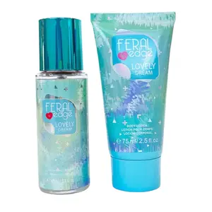 Feral Edge Body Spray+Body Lotion Set-Lovely Dream/Shining Love/Forever Emotion