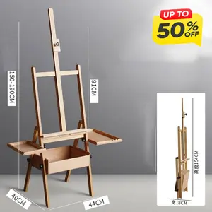 Foldable & Adjustable Art Easel W/ Storage Tray Adjustable Artist Easel Stand with Artist Storage Drawer for Artists Students and Adults NEW