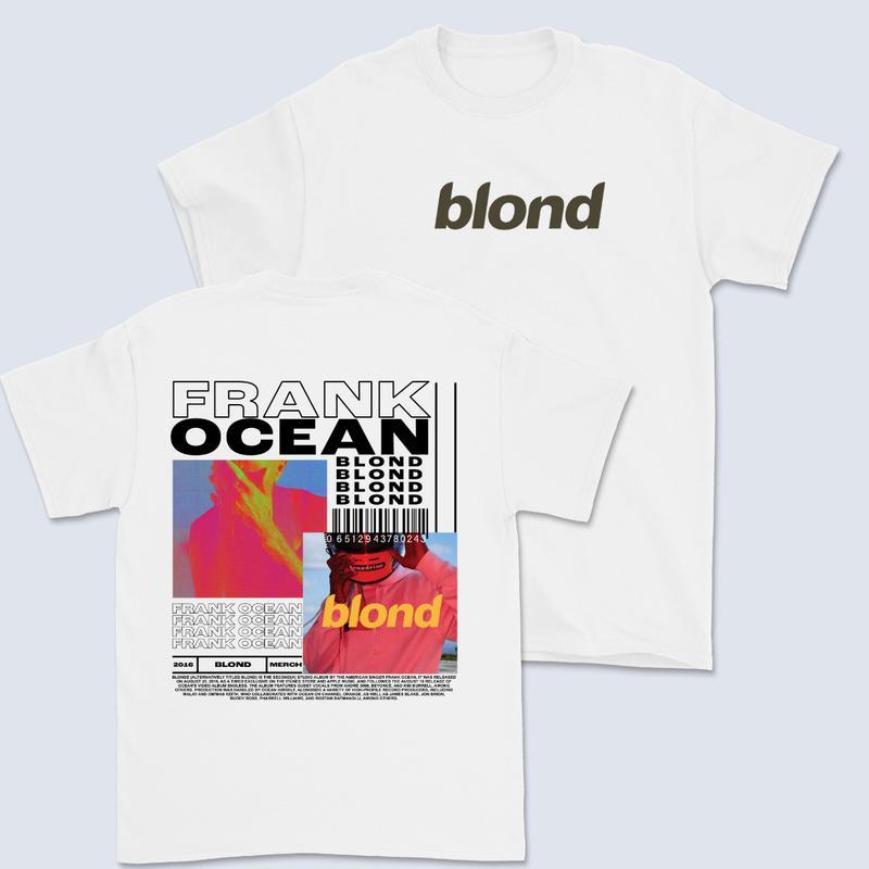 Frank Ocean BLOND Graphic Tee, Unisex Short Sleeve T-shirt, Casual Music Album Shirt for Daily Wear, Stylish Frank Ocean Blond Cover Design Top Womenswear