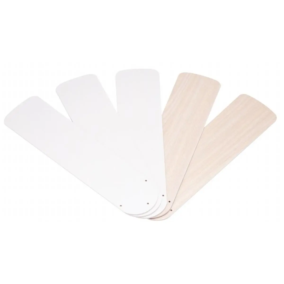 212 MAIN 5-Pack 52 in. Reversible White & Bleached Oak Ceiling Fan Blades (Westinghouse Lighting Compatible, 5-Count Value Set)