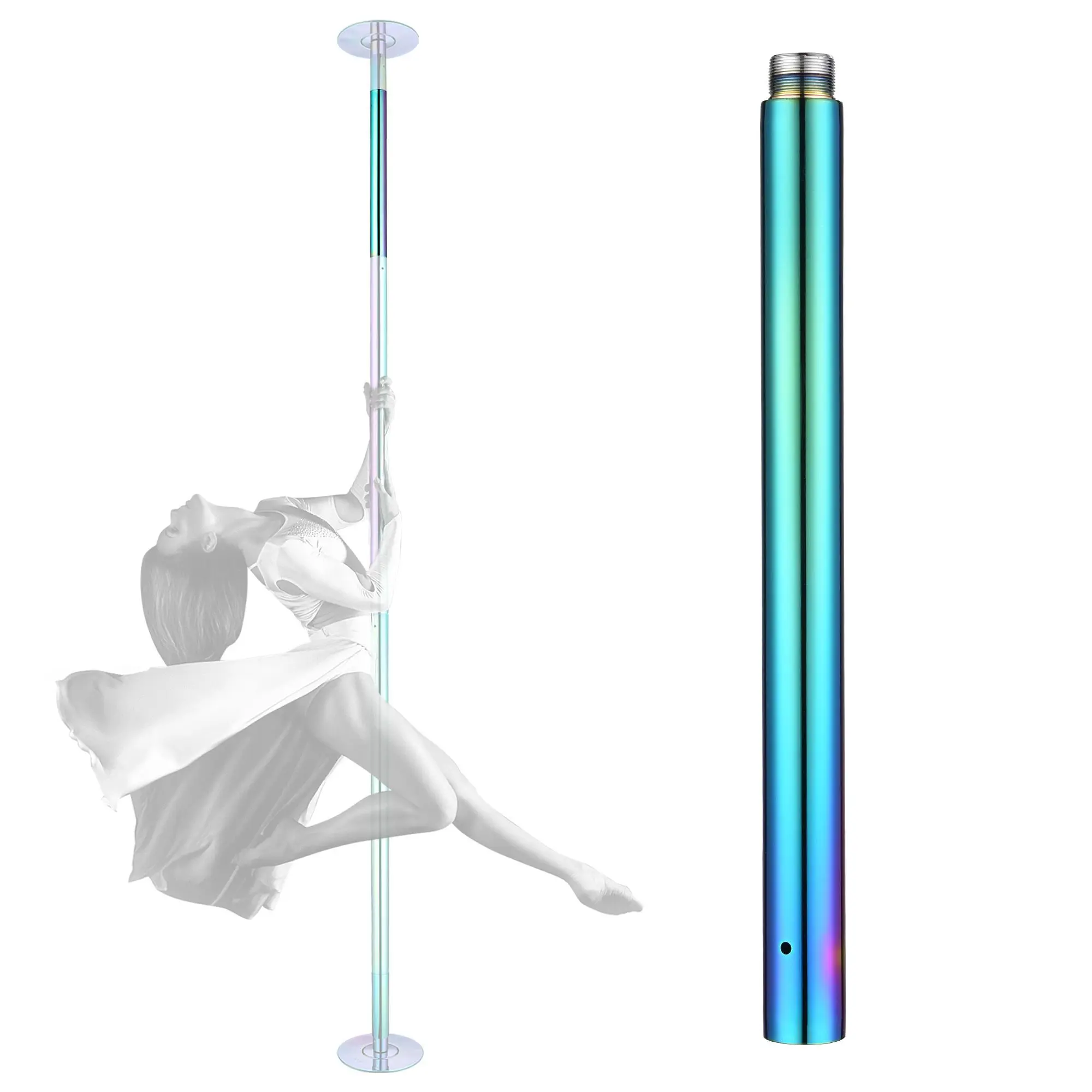 Portable professional dance wand extension pole, with a height of 262mm/500mm/1020mm to increase the height of the pole to accommodate higher ceiling heights, suitable for families, stages, clubs, and dance studios