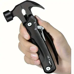 1 Multi-Function Hammer—An Essential Tool for Home and Car | Includes a hammer, pliers, screwdriver, and 8 other functions | Made of durable, rust-resistant metal with a safety lock | Compact design, ideal for outdoor and DIY use