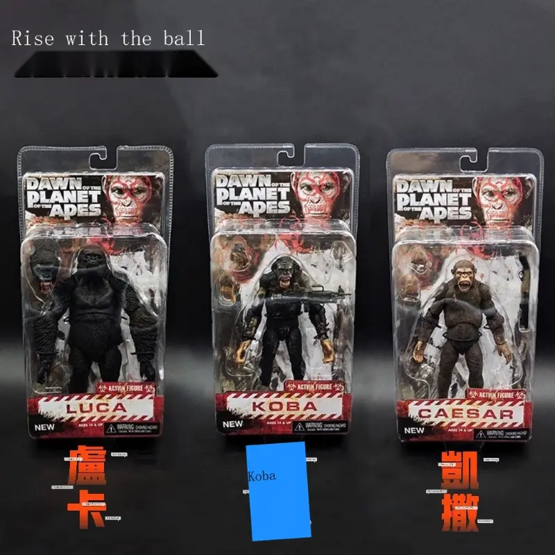 SQUISHVERSE NECA 1/12 Rise of the Planet of the Apes Caesar Kobaluka Realistic 7-in (16cm) Action Figure, Color Box Packaging, Ideal Gift for Collectors