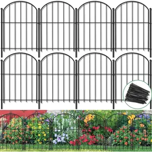 Decorative Garden Fence 21in(H) x14.7ft(L),14 Pack Garden Fencing Border No Dig Small Metal Barrier Short  Fence for Flower Bed Yard Patio Outdoor Landscape Decor