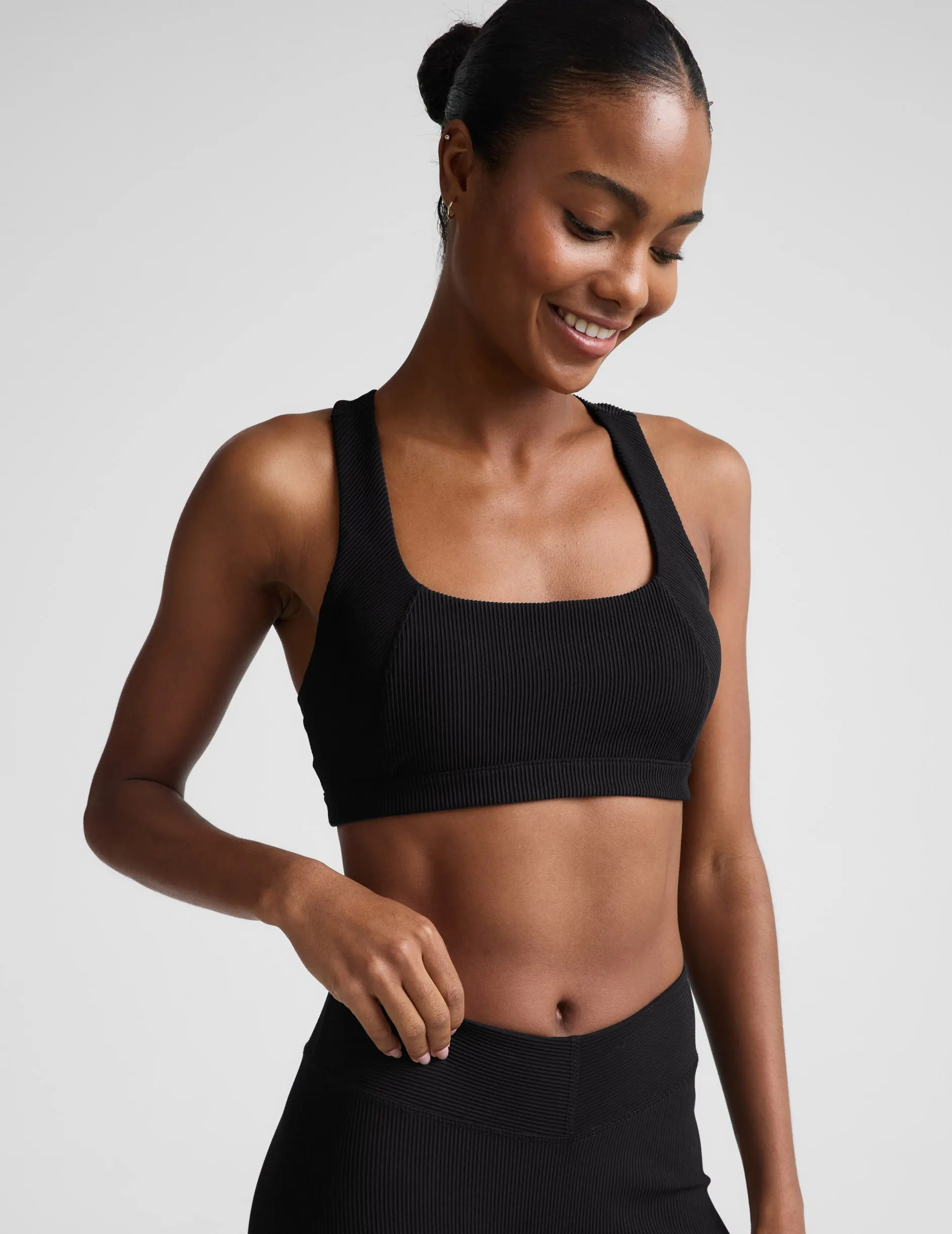 Impulse Ribbed Scoop Neck Bra