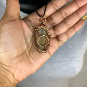 Tigers Eye Copper Pendant