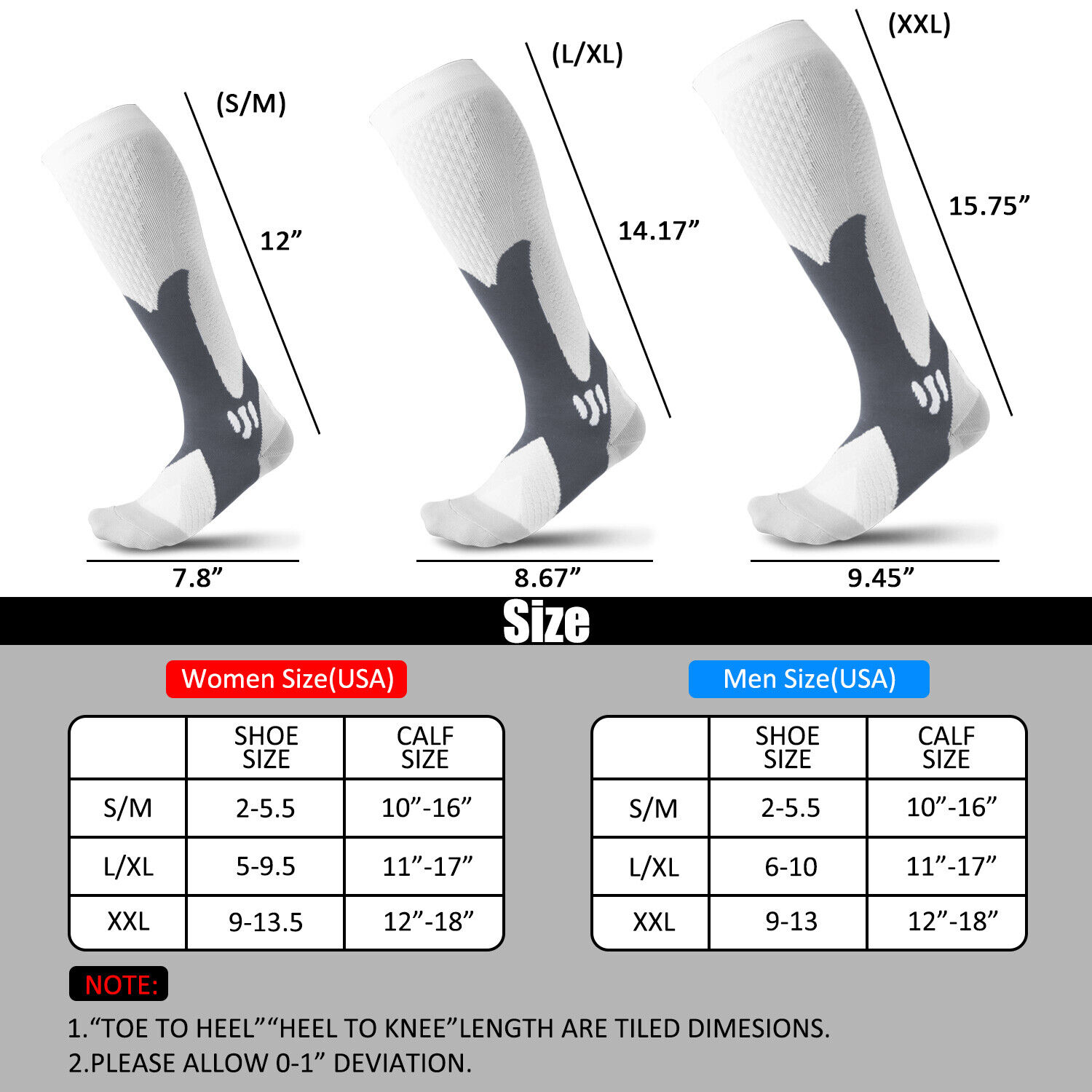 3 Pairs Compression Socks for Men & Women,20-30 mmHg Calf Support, Moisture Wicking Cushioned Athletic Plantar Fasciitis Relief-Perfect Gift for Joggers & Athletes 3 Pairs Compression Socks for Men & Women,20-30 mmHg Calf Support, Moisture Wicking Cushioned Athletic Plantar Fasciitis Relief-Perfect Gift for Joggers & Athletes