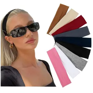 Multicolor Soft Fabric Headbands for Women - Elastic Non-Slip  Bands, Fashion School Hair Accessories, 9 Pack
