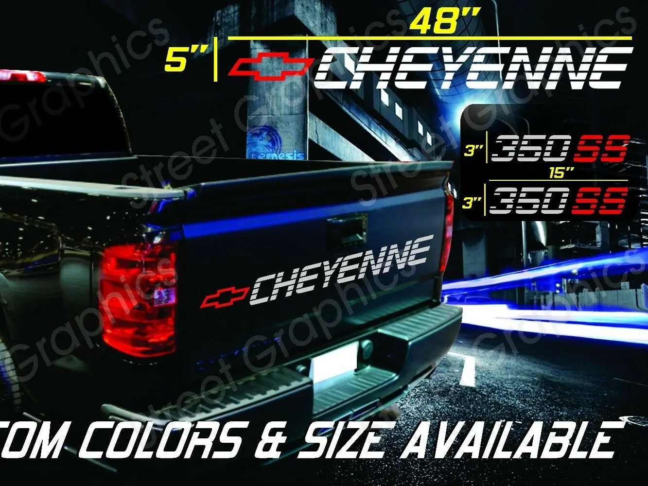 CHEYYENE BED DECALS STICKERS SET OF 3 Durable Vinyl  Enhance Car Look USA Made Fast Shipping 2-3 Days