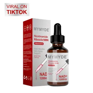 MYMYDE-NMN Riboside NAD+ Drops 1200mg with Resveratrol, Anti-Aging Skin Support & Energy Supplement Viral TikTok Supplement
