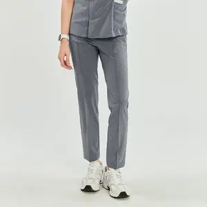 Zenir | Women's Line Banding Scrub Pants - Ash Gray