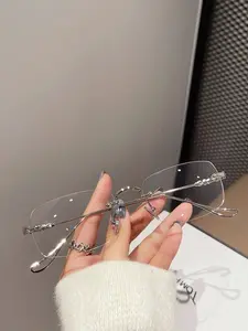 Unisex Fashion Trendy Retro Classic Metal Frameless Flat Mirror, Casual Style, Suitable for Daily Use, Back-To-School, Office, Reading, Streetwear