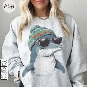 Vintage 90s Retro Style Miami Football Dolphin Sweatshirt, Retro Miami Football Sweatshirt, Miami Dolphin Football Tee, Football Fan Gift