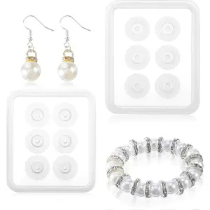 Bead Mold, 2 Pack   Molds  Bead Molds with Hole fot  Making DIY Bracelet Craft Decoration Supplies