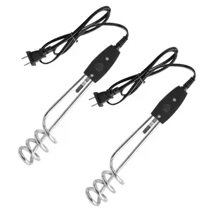 2 Pcs 1000W-110V 10in Portable Immersion Electric Submersible Water Heater Fit for Camping, Ceramic Cups or Bucket Heating