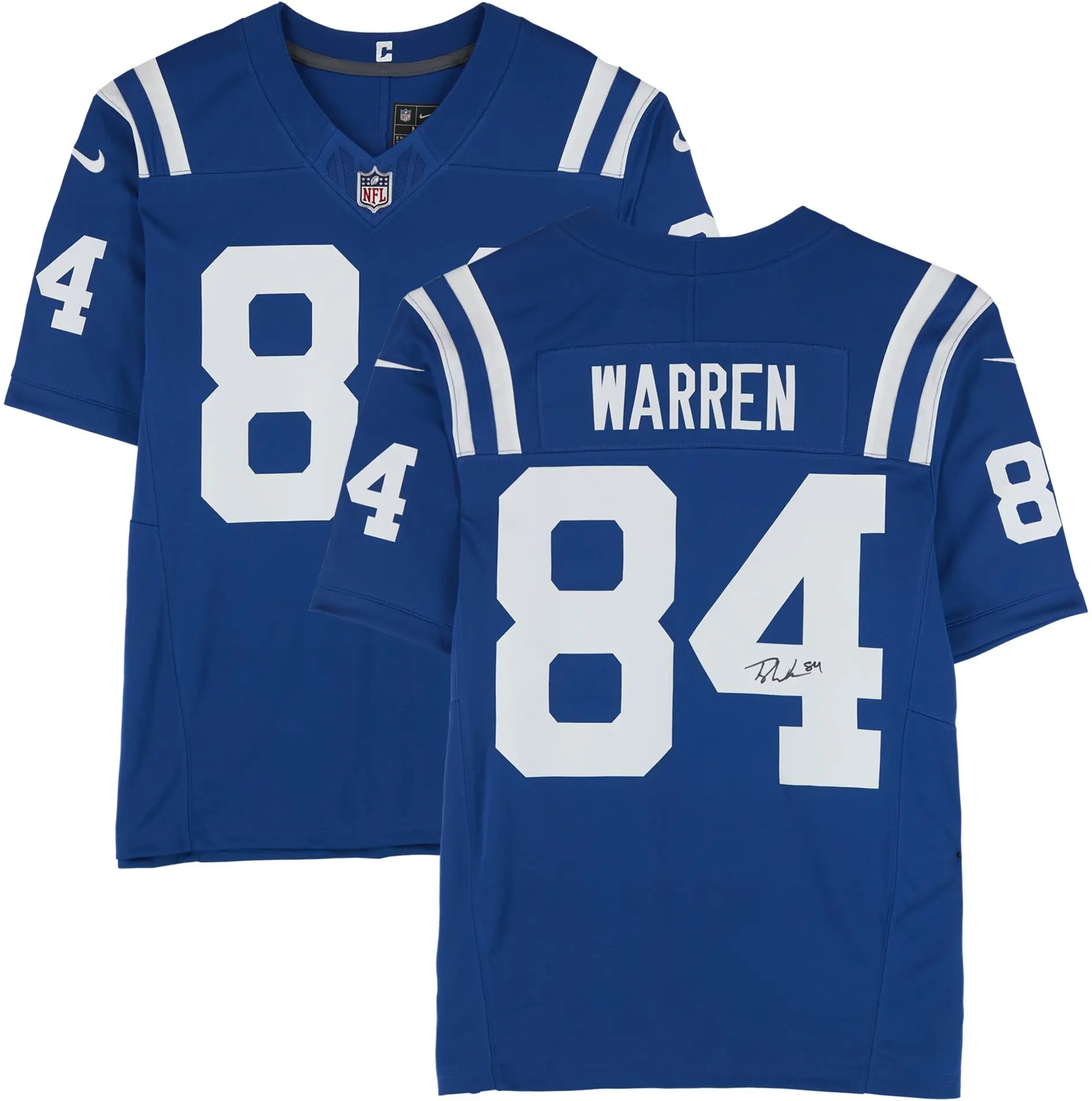 Tyler Warren Indianapolis Colts Autographed Nike Blue Limited Jersey - Fanatics Authentic Certified