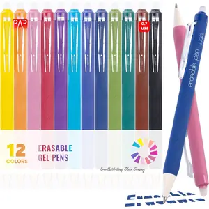 Retractable Erasable Gel Pens Clicker, 0.7mm Fine Point, Make Mistakes Disappear, Smooth Writing Erasable Ink Pens for Note Taking, Journaling, Planner & Drawing, 12 Assorted Colors