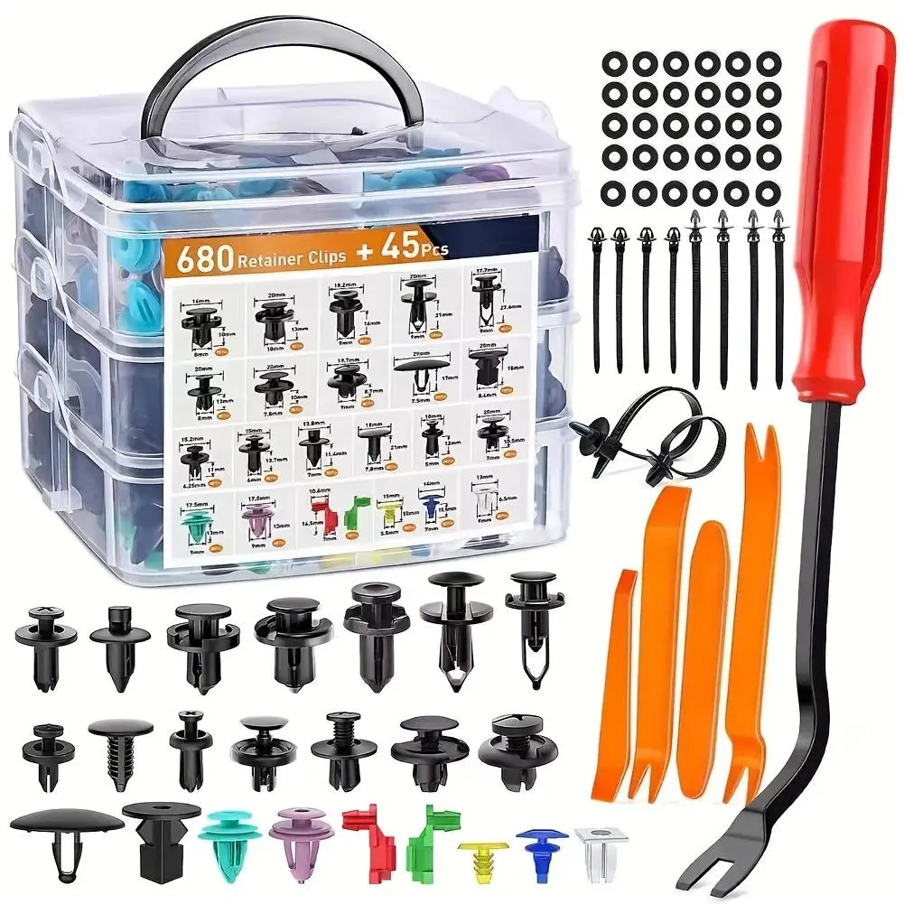 Car body repair kit, car body push repair kit with storage box, car body repair tool kit, car disassembly tool set, car accessories Windshield Crack Adhesive